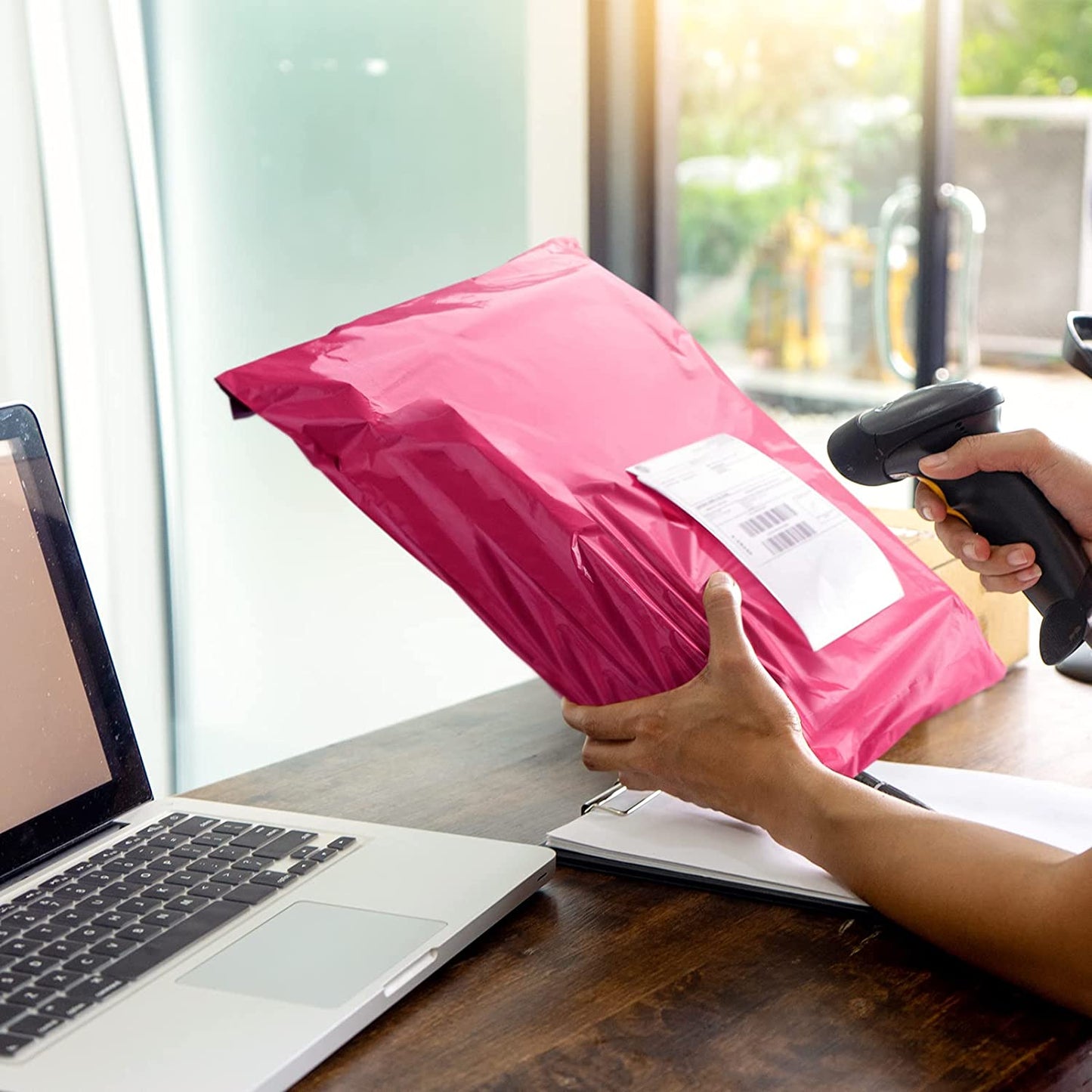 14.5x19 Poly Mailer Envelope Shipping Bags | Pink
