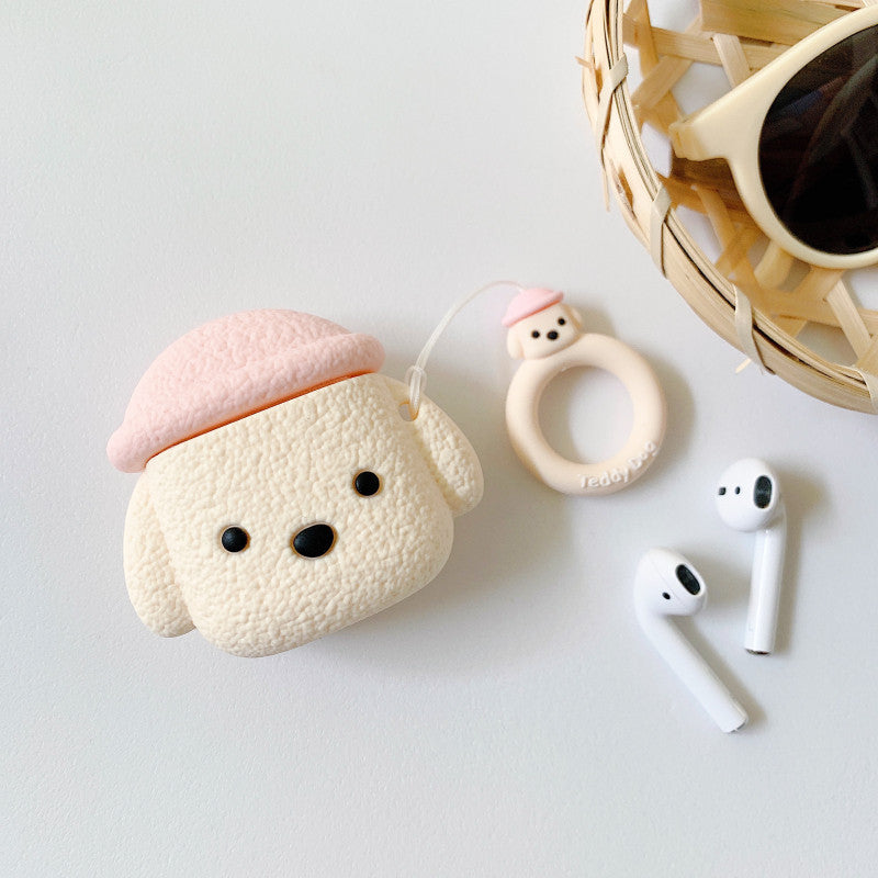 Compatible With Cartoon Hat Dog Suitable For Airpods Headset Protective Case