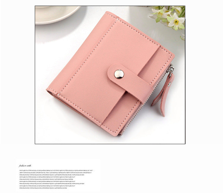 Clutch three fold buckle coin purse