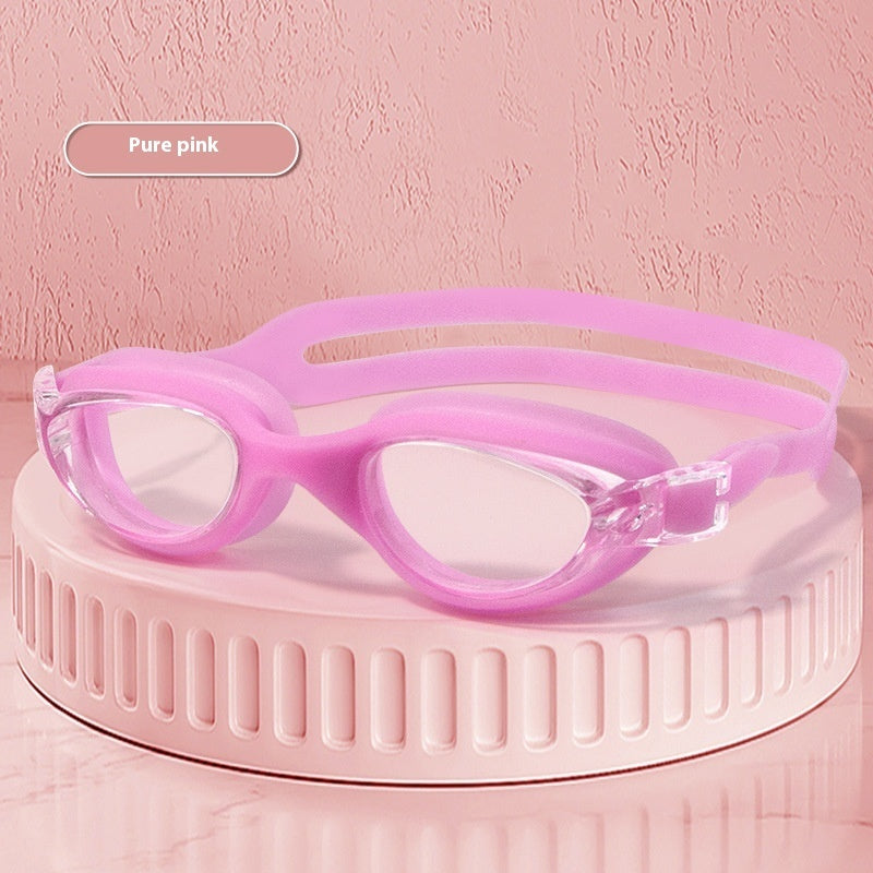 Plain Light Swimming Glasses HD Anti-fog Waterproof Professional Comfortable Big Frame Not Tight