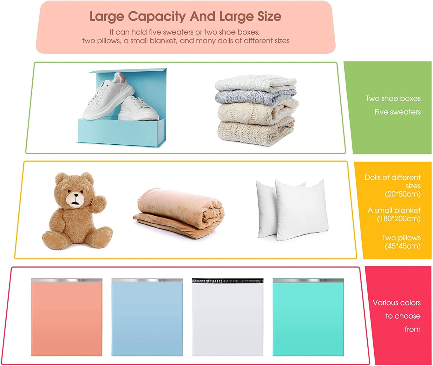 24x24 Poly Mailer Envelope Shipping Bags | Peach Pink