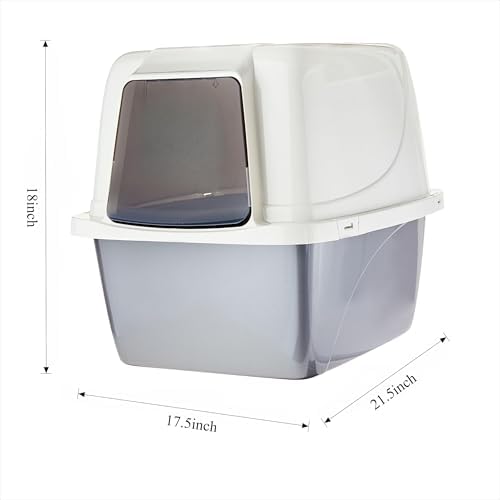 Large Enclosed Corner Cat Litter Box