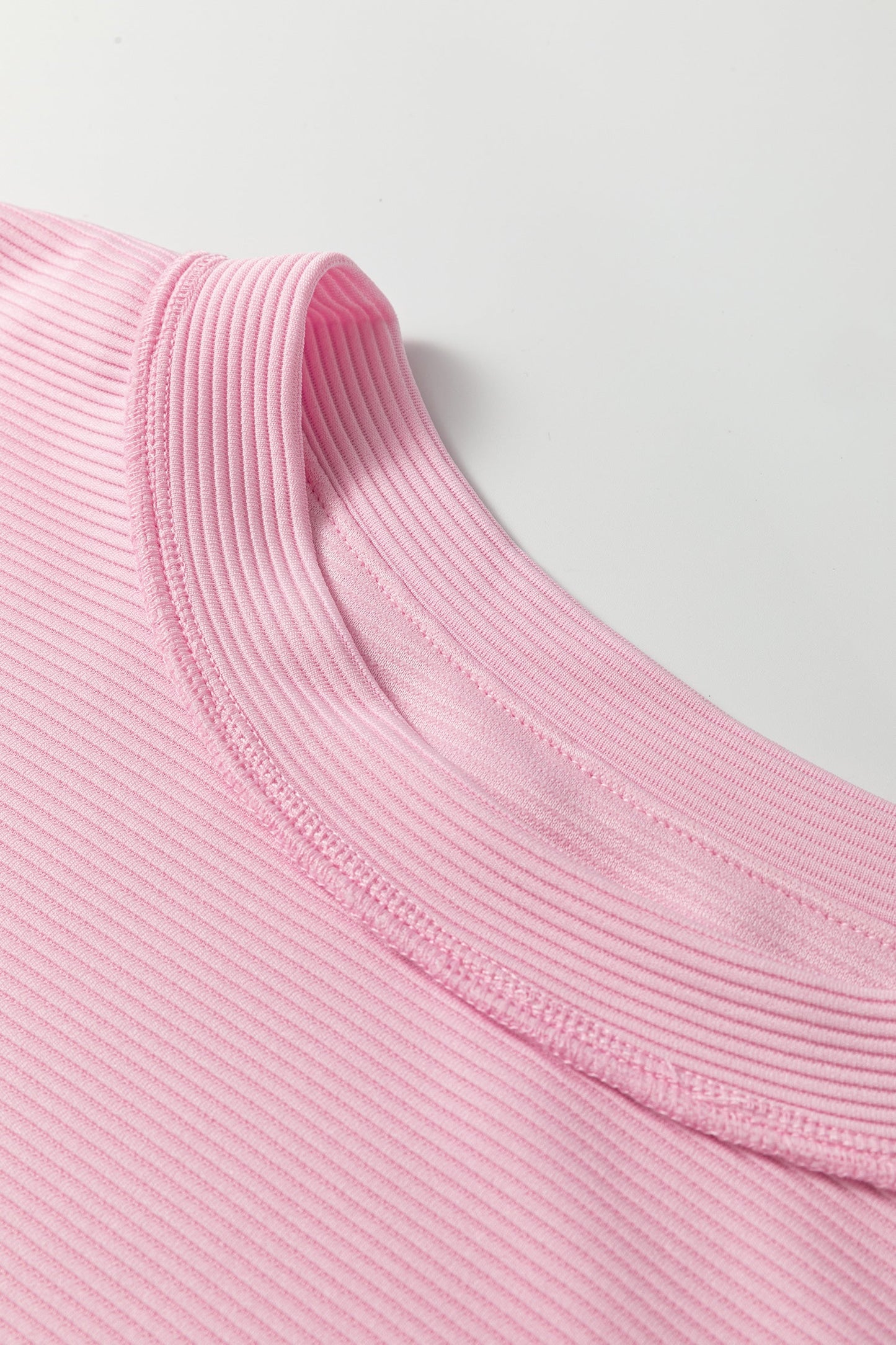 Plus Size Solid Ribbed Drop Shoulder Top