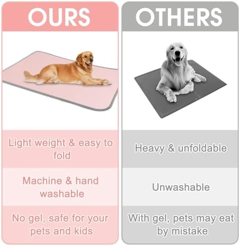 Summer Dog Cooling Mat Washable Ice Silk Self Cool Pad
