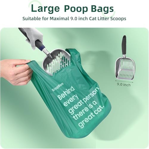 60 Count Cat Poop Bags Large Pet Waste Sacks