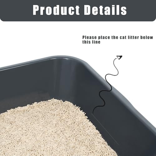 Extra Large Low Entry ABS Cat Litter Box, 2 Pack