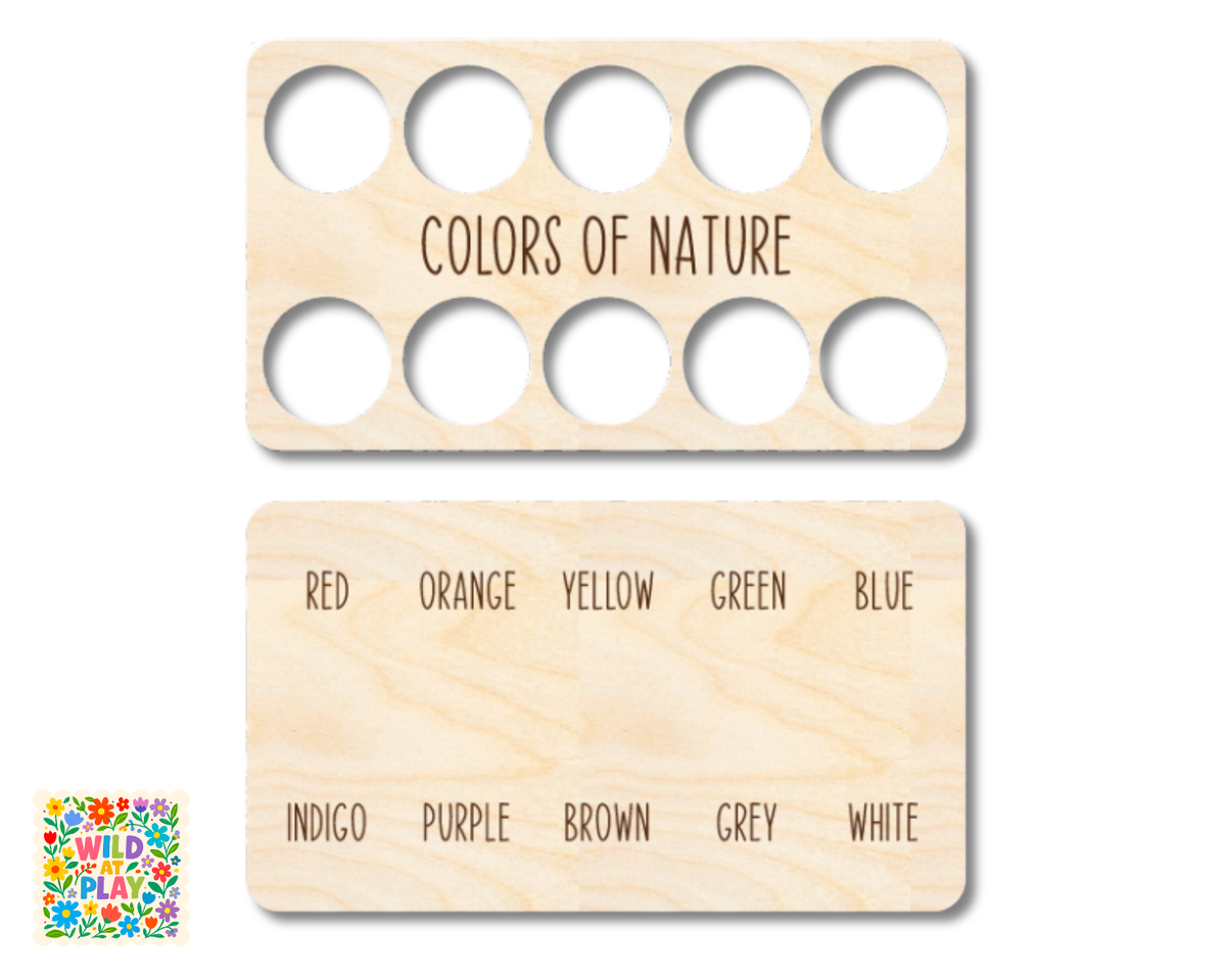 Unfinished Wood Colors of Nature Board | Wild at Play | 2pc | 12" | 1/4" Wood | DIY Craft Cutout |