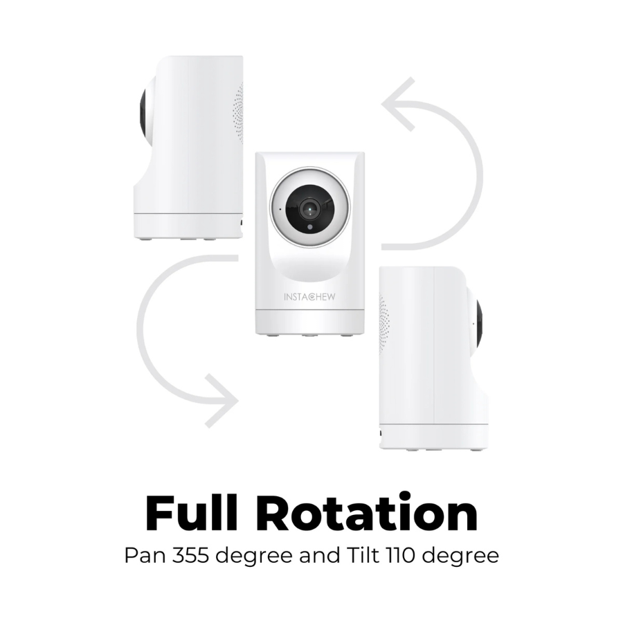 Instachew (IC136W) Purrsight 360° Smart Wireless Camera White (NEW)