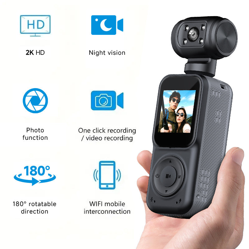 Panoramic Sports Camera Handheld DV Outdoor HD 4K Dual Lens Cycling Recorder Camera