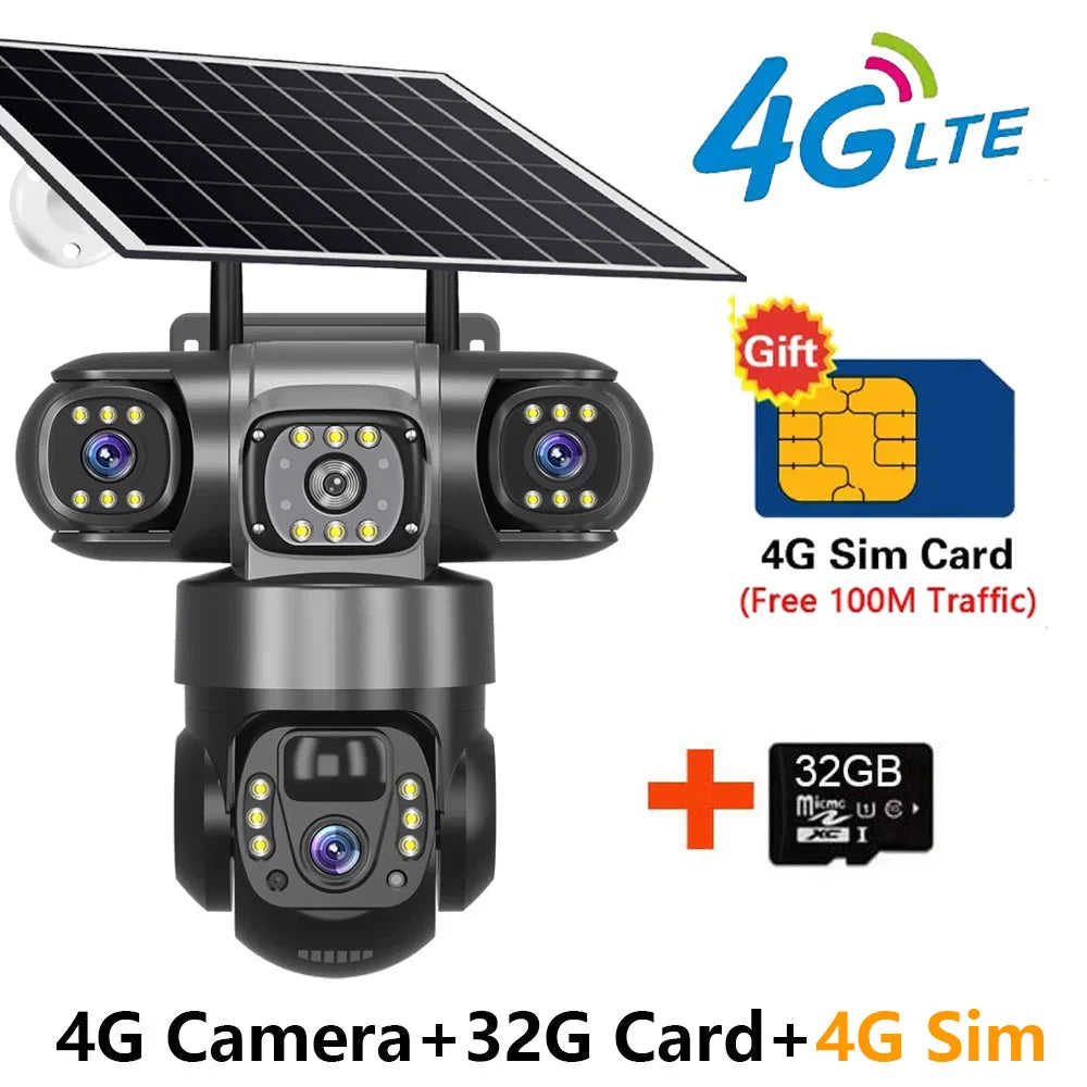 Dabfavshop 360 Degree Dome Camera with Solar Power