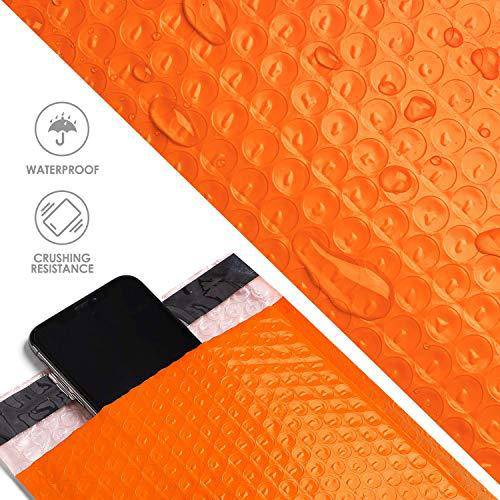 4x8 Bubble Mailer Padded Envelope #000 | Usable Size 4x7" | Orange