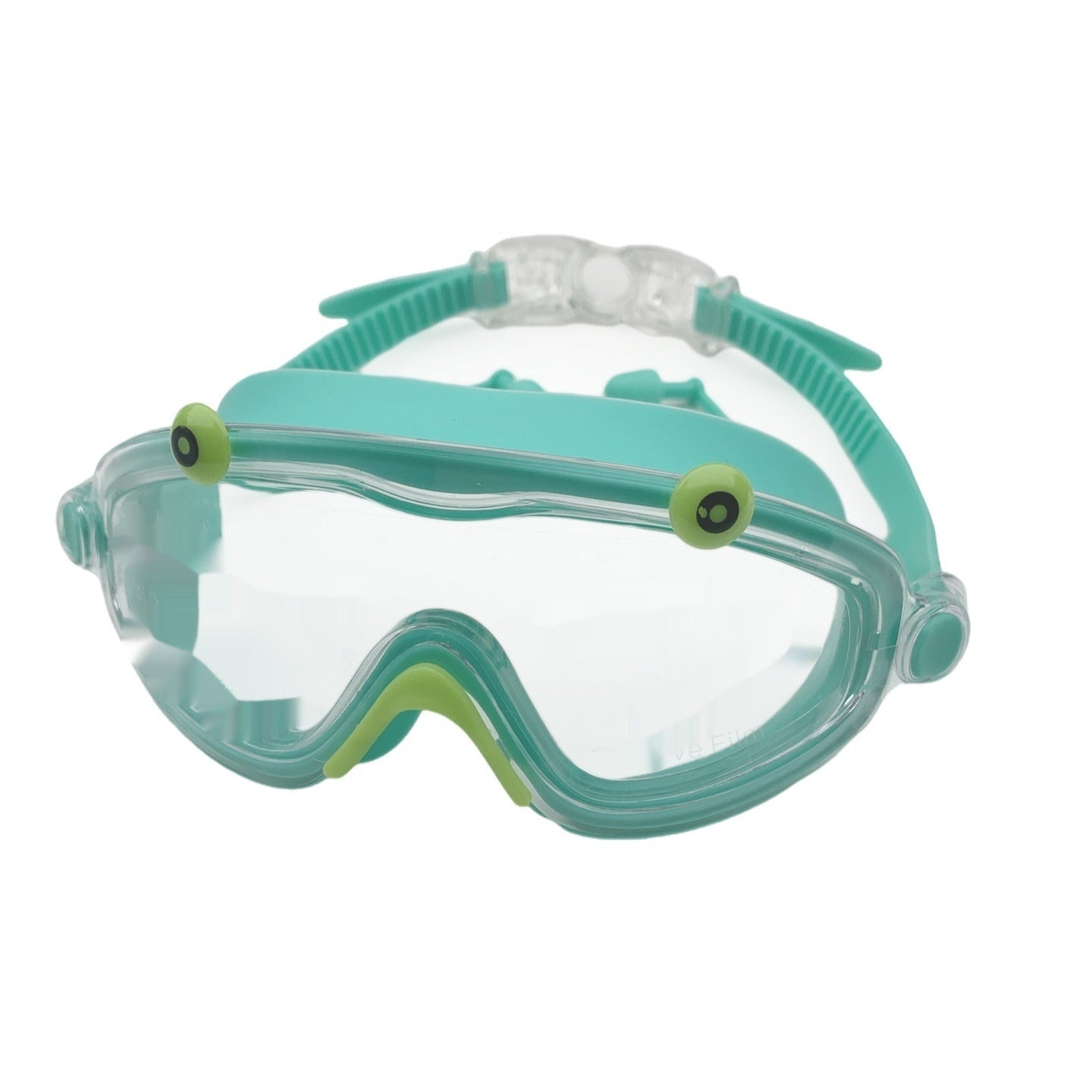 Children's HD Large Transparent Frame One-piece Earplugs Swimming Glasses