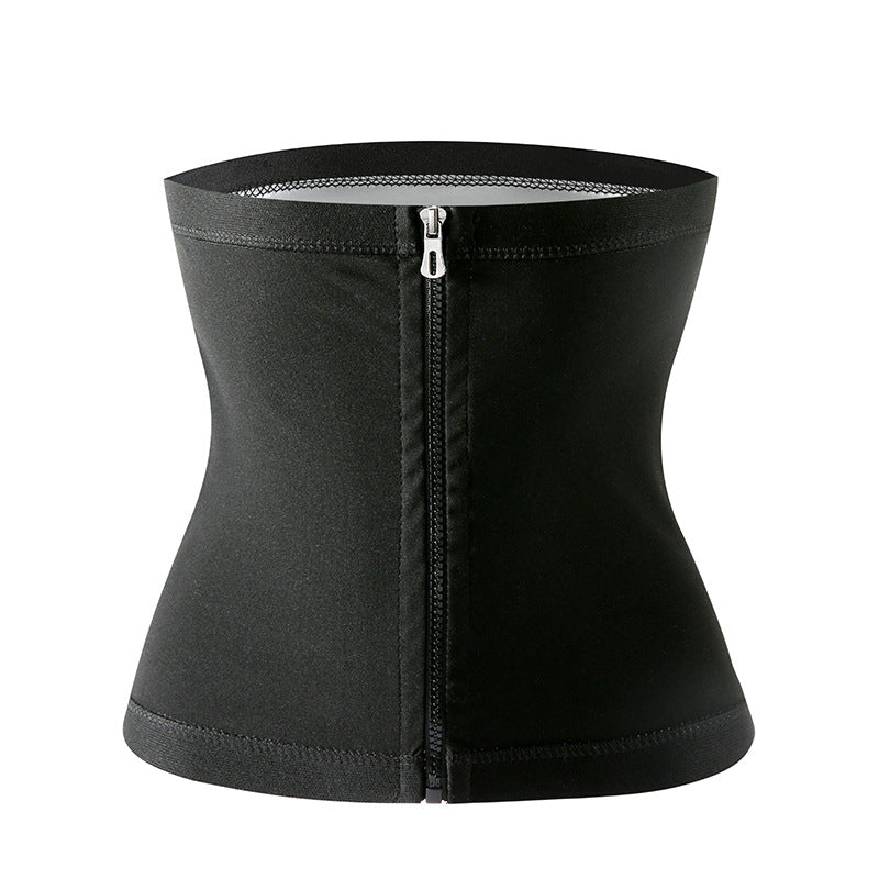 Europe And The United States Cross-border Sweat Belly Belt Sports Yoga Fitness Sauna Sweat Waist Protection Zipper Body Shaping Belt