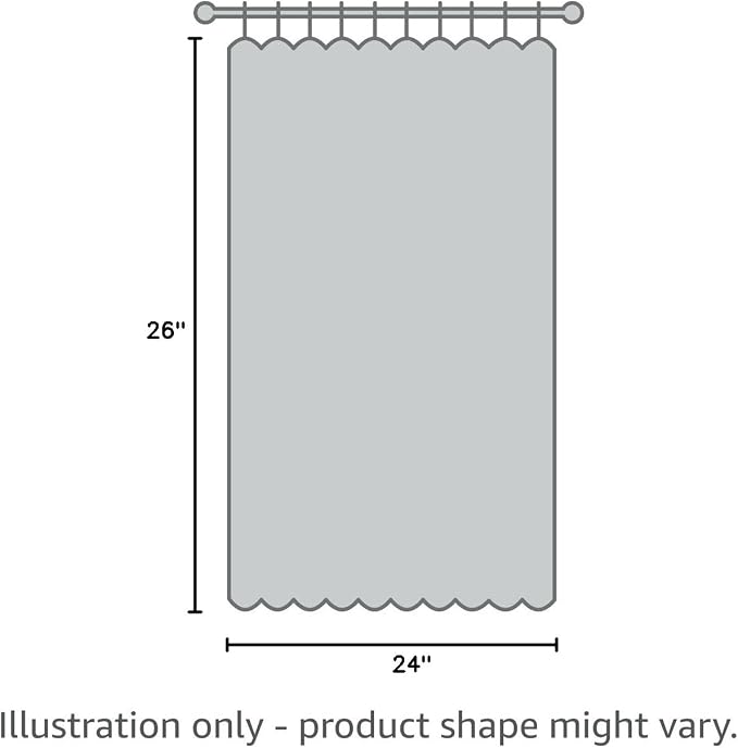 MIULEE Bleached Linen Kitchen Curtain 24 Inches Length 2 Panels Farmhouse |