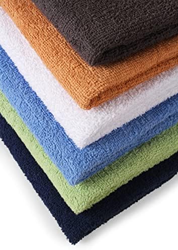 Towel and Linen Mart 100% Cotton 6 Pack Bath Towel Set, Quick Dry, Super