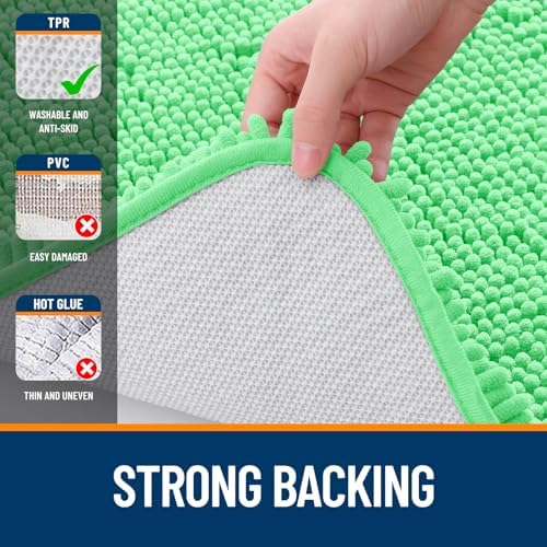 OLANLY Bathroom Runner Rugs 47x24, Extra Soft Absorbent Chenille Bath Rugs