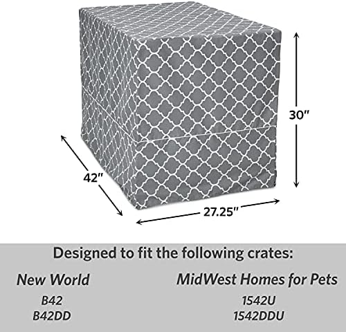 MidWest Homes for Pets Large Dog Crate Cover Featuring Teflon Fabric Protector