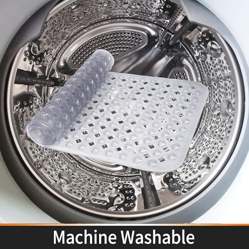 Yimobra Square Shower Mat Non Slip, Super Strong Suction Cups, Machine Washable