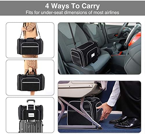 TSA Airline Approved Large Pet Travel Carrier, 4 Sides Expandable