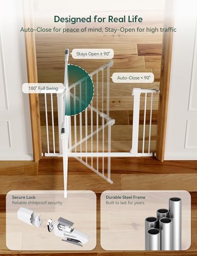 Babelio 29-43" Baby Gate for Stairs, PressGuard P7