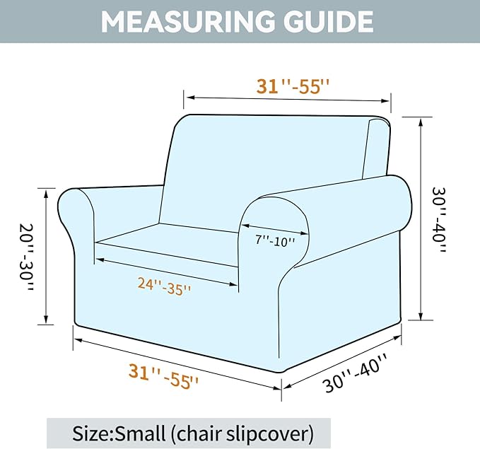 LURKA Stretch Chair Sofa Slipcovers 1 Piece Couch Covers