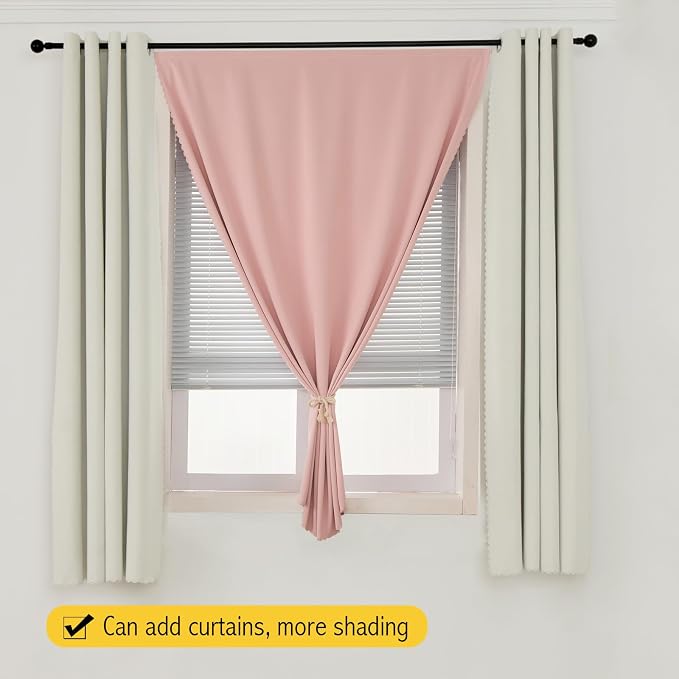 Portable Light Blocking Curtains Self-Stick Design, Removable Adhesive Window
