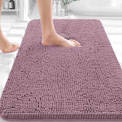 OLANLY Bathroom Rugs 32x20, Extra Soft Absorbent Chenille Bath Rugs