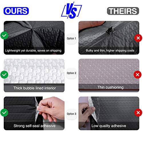 6x10 Bubble Mailer #0 | Usable Size 6x9" | Black