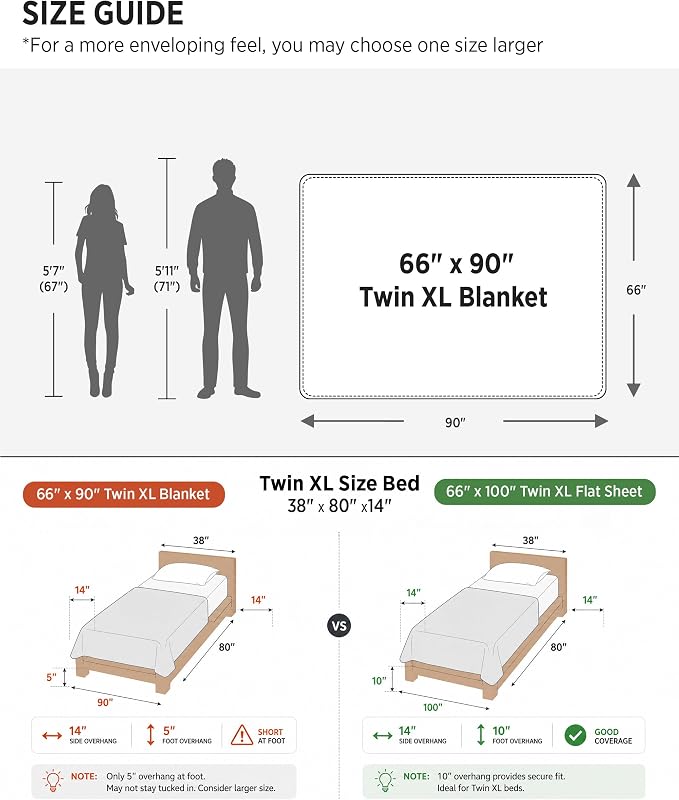 Bedsure Beige Twin XL Blankets for Bed