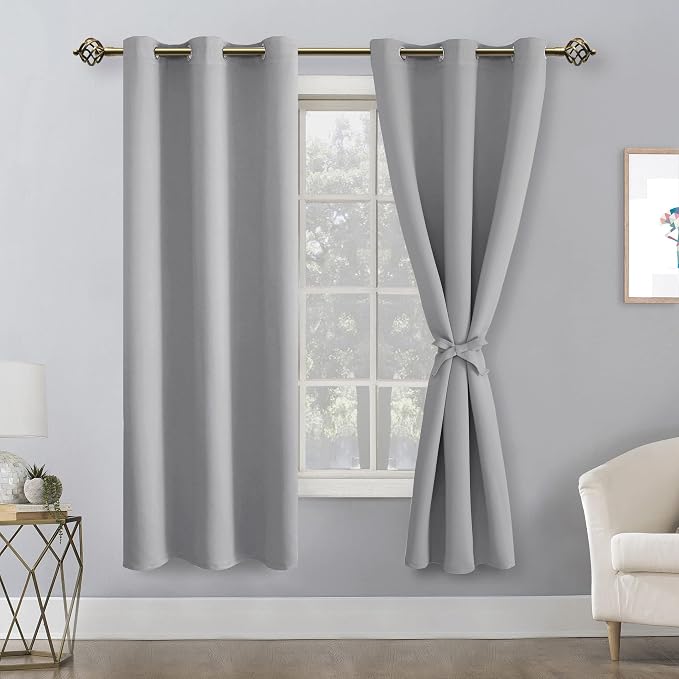 Blackout Curtains for Bedroom, 42 x 63 Inches Length, Window Curtains for