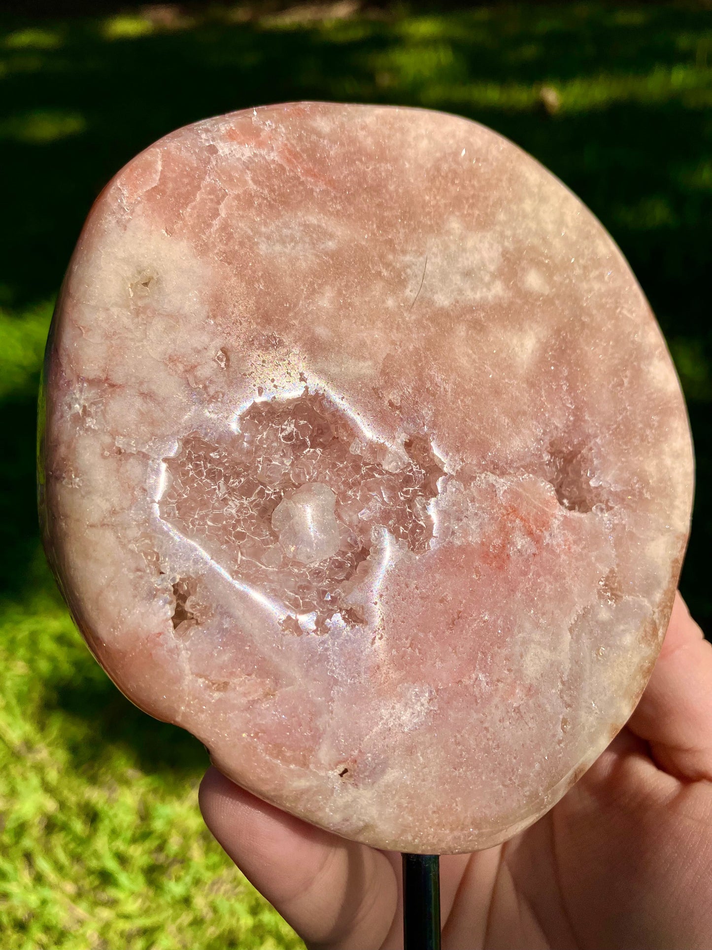 Pink Amethyst Slab on Stand