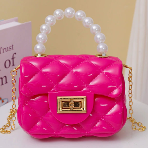 Pearl Hand One-shoulder Crossbody Chain Children's Bags