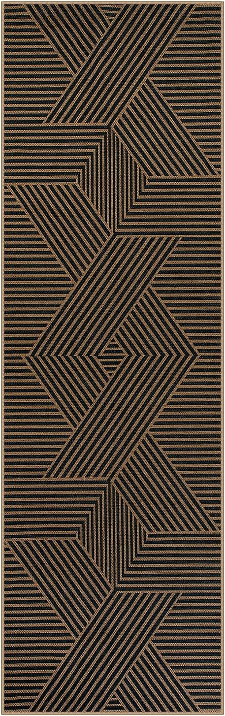 Lahome Enfys Modern Geometric Runner Rug, 2x8 Washable Rug Runners
