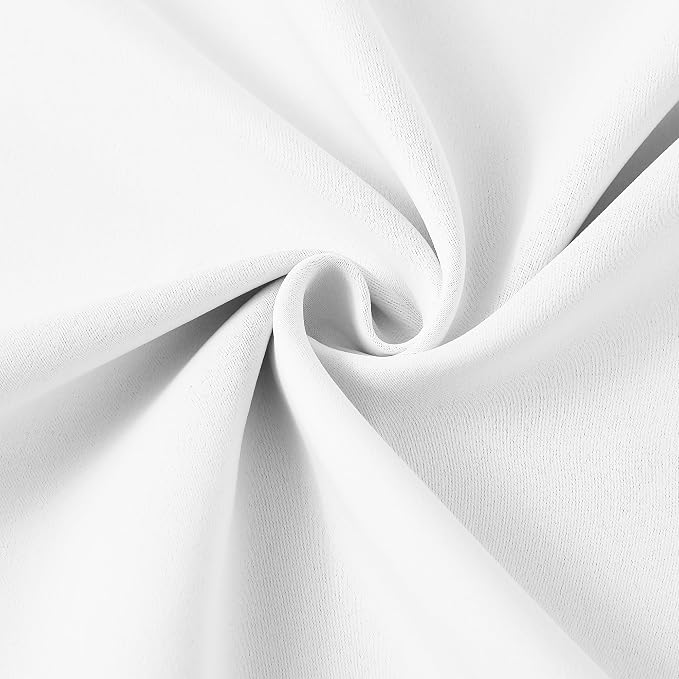 White Linen Pinch Pleat Curtains 92 Inches Long 2 Panels