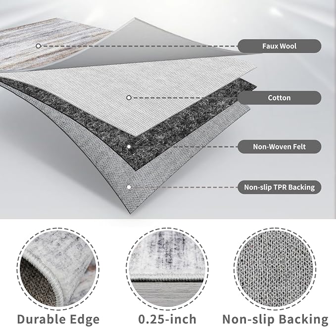 Washable Kitchen Runner Rug for Family: Easy-to-Clean Runners for Hallway