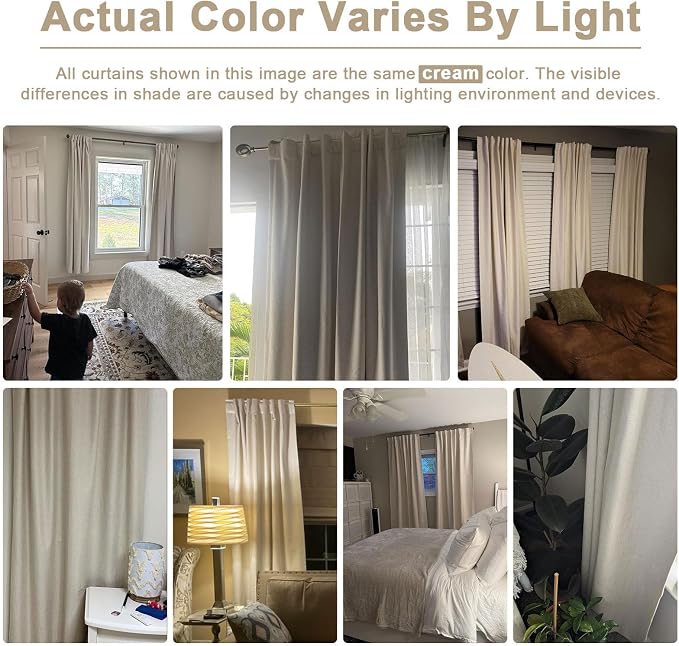 Faux Linen Total Blackout Curtains
