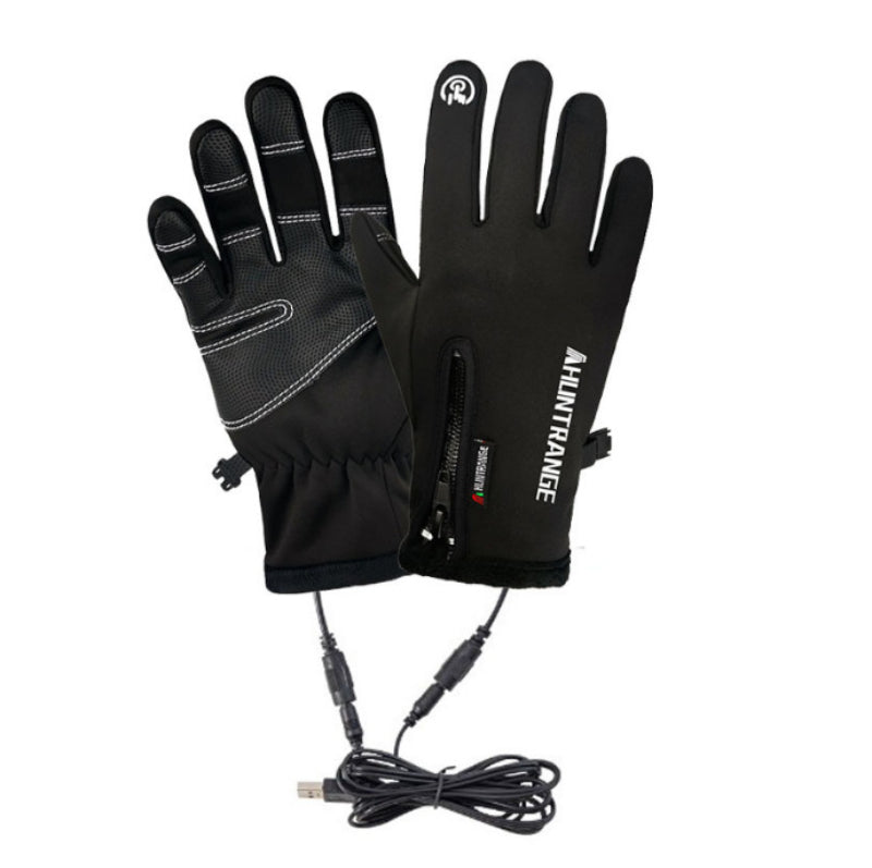 USB-heated Cycling For Men And Womenwinter Windproof And Cold-weather Gloves
