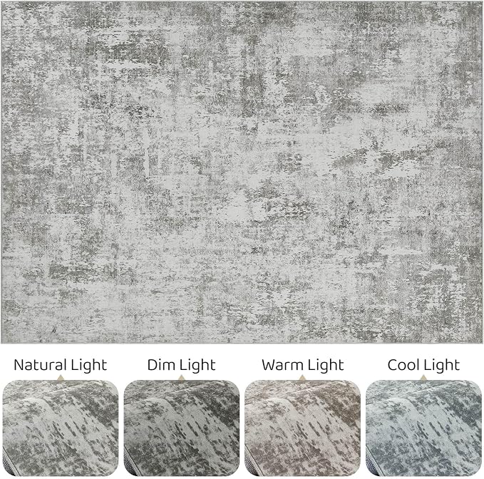 LOONGRUG 10x14 Area Rugs Washable Large Neutral Modern Living Room Rug |