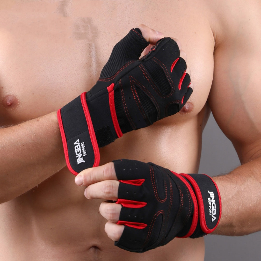 Men's Casual Cycling Outdoor Mountaineering Half Finger Gloves