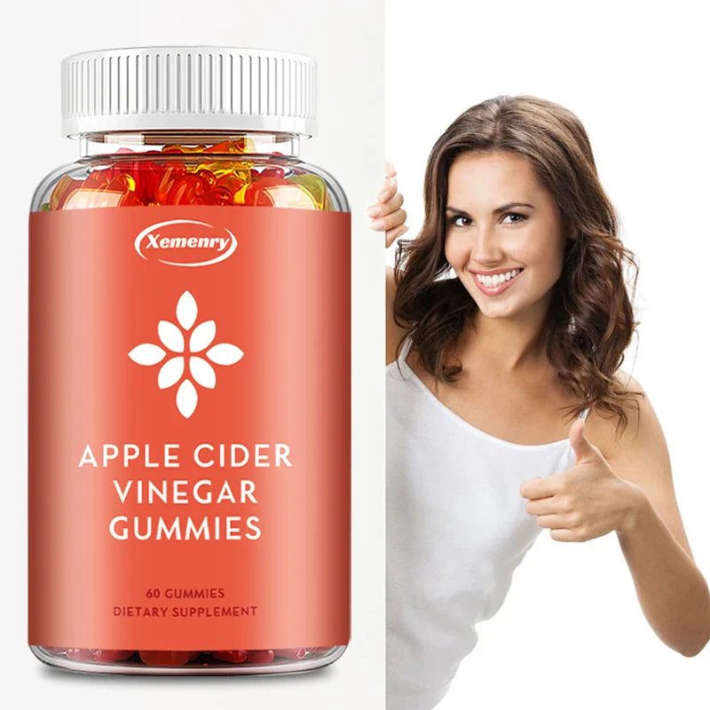 Pure ACV Apple Cider Vinegar Gummies - Accelerate Weight Loss, Whiten Skin, Support Natural Digestion - 60 Gummies