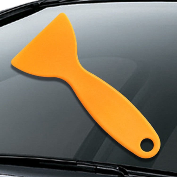 100 PCS Yellow Plastic Small Scraper Car Film Tools Film Scraper Car Accessories, Yellow Plastic Small Scraper