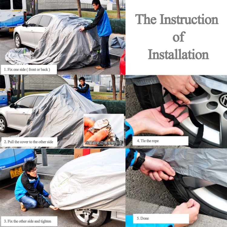 PVC Anti-Dust Sunproof SUV Car Cover with Warning Strips, Fits Cars up to 4.7m(183 inch) in Length, 183inch (M)