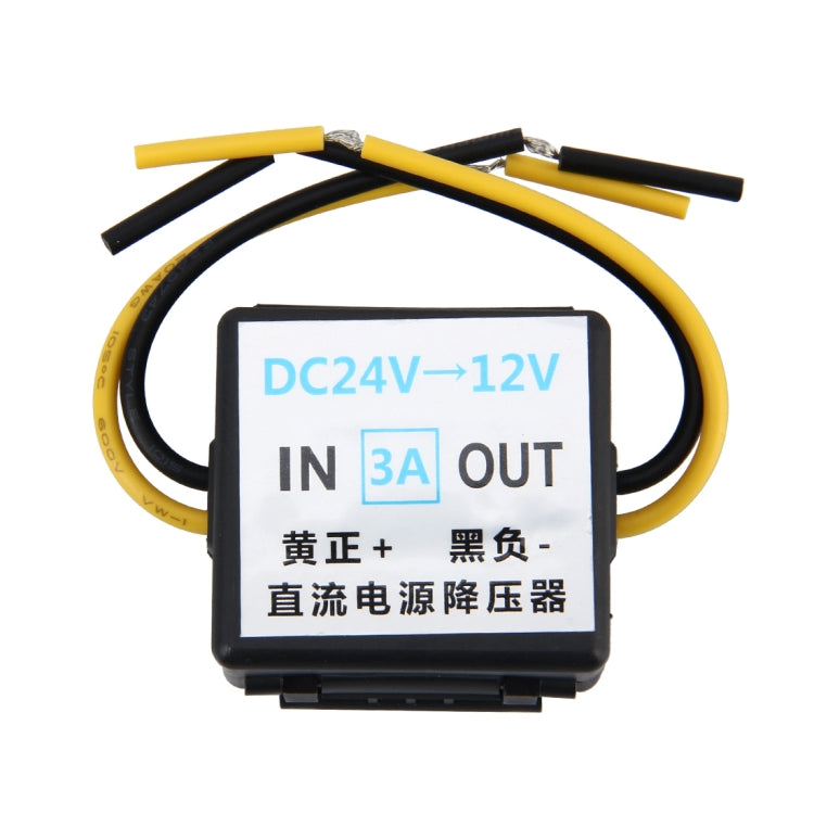 DC 24V to 12V Car Power Step-down Transformer, Rated Output Current: 3A, 3A Car Power Step-down Transformer