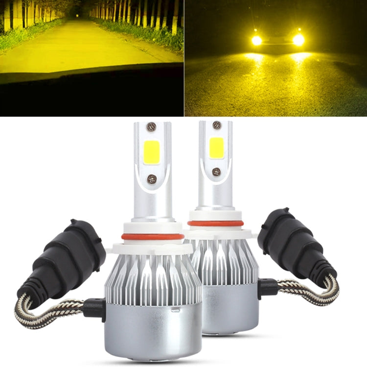 2 PCS 9005 18W 1800 LM 6000K IP68 Casnbus Constant Current Car LED Headlight with 2 COB Lamps, DC 9-36V, 9005