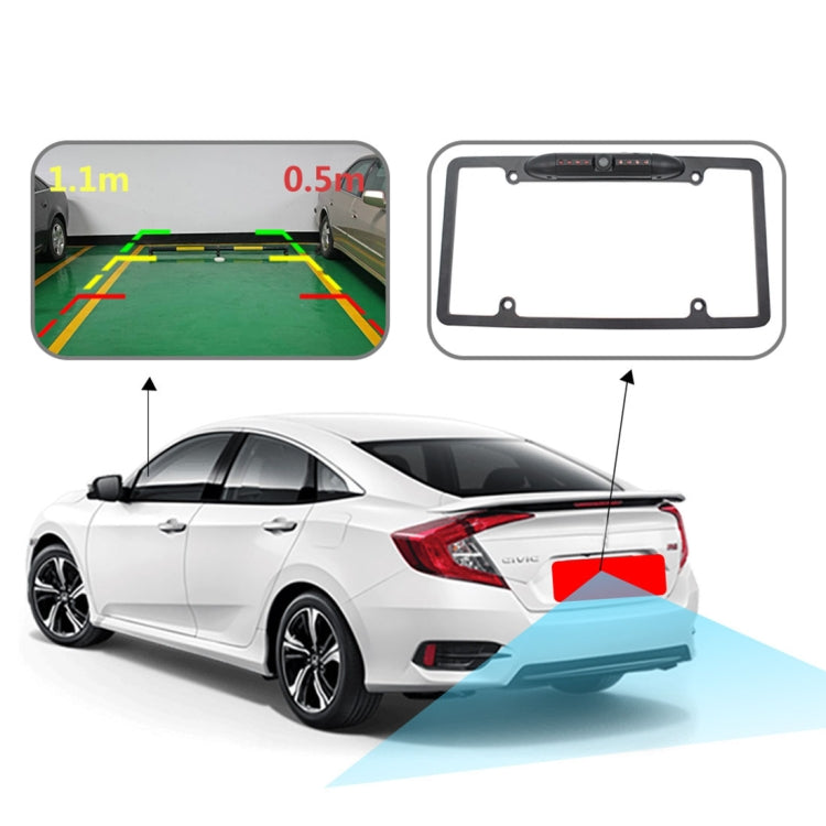 PZ422 America Car License Plate Frame 120 Degree Rear View Camera, PZ422