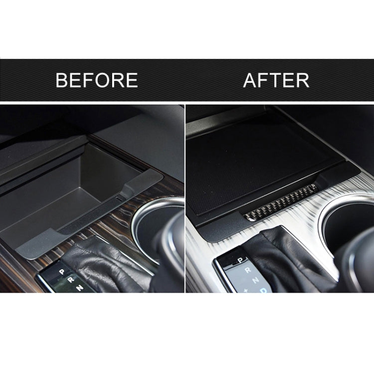 Car Carbon Fiber Storage Box Groove Decorative Sticker for Toyota Eighth Generation Camry 2018-2019, Left Drive, Storage Box Groove