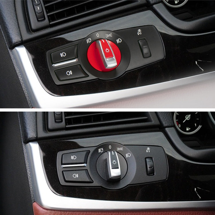 Car Headlight Switch Button Knob for BMW 5 Series 2010-2017, Left Driving, Headlight Switch (Black), Headlight Switch (Red)