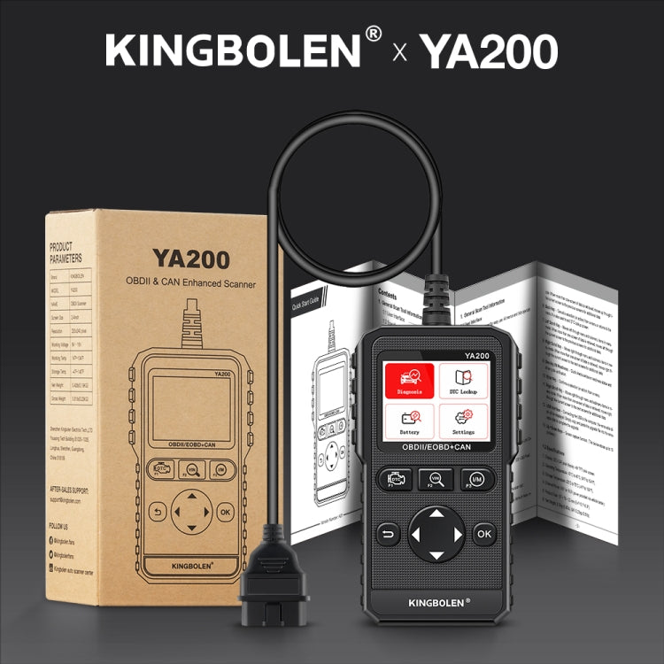 KINGBOLEN YA200 OBD2 Car Fault Diagnosis Tool Fault Analyzer, YA200