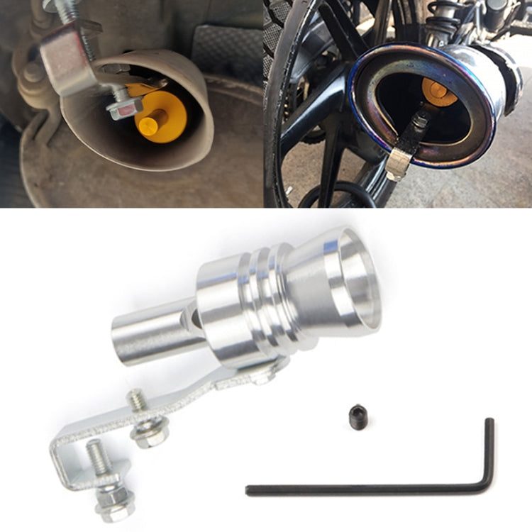 Universal Aluminum Turbo Sound Exhaust Muffler Pipe Whistle Car / Motorcycle Simulator Whistler, Size: XL, Outside Diameter: 35mm, Size: XL (Black), Size: XL (Gold), Size: XL (Blue), Size: XL (Red), Size: XL (Silver)