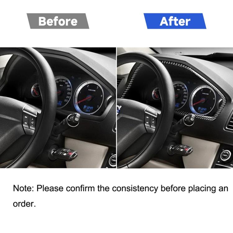 Car Carbon Fiber Speedometer Decorative Sticker for Volvo XC90 2003-2014, Left and Right Drive Universal, Speedometer